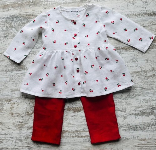 Lininis kostiumėlis mergaitei Vyšnaitė
