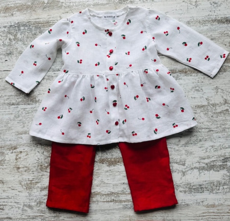 Lininis kostiumėlis mergaitei Vyšnaitė