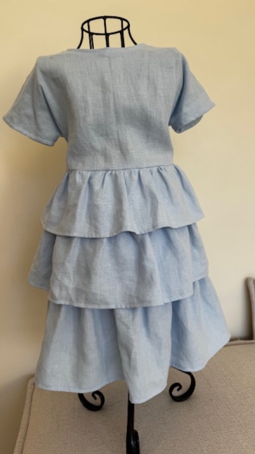 Melsva lininė suknelė mergaitei Linė